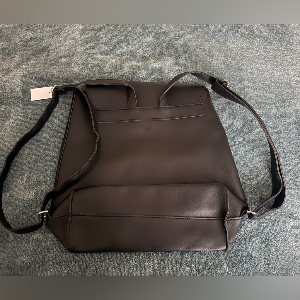 New Solstice Sunglasses Black Faux Leather Shoulder Backpack Handbag — image 4 of 4